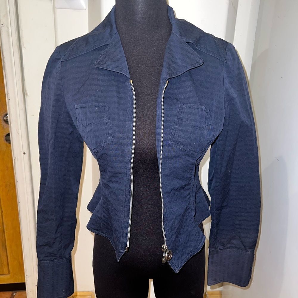 Bazar de Christian Lacroix size 38 Europe womens jacket navy blue made in France
